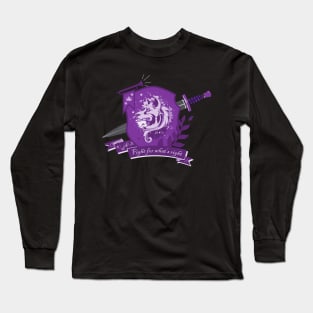 Dog crest, fight for what's right - Purple Long Sleeve T-Shirt